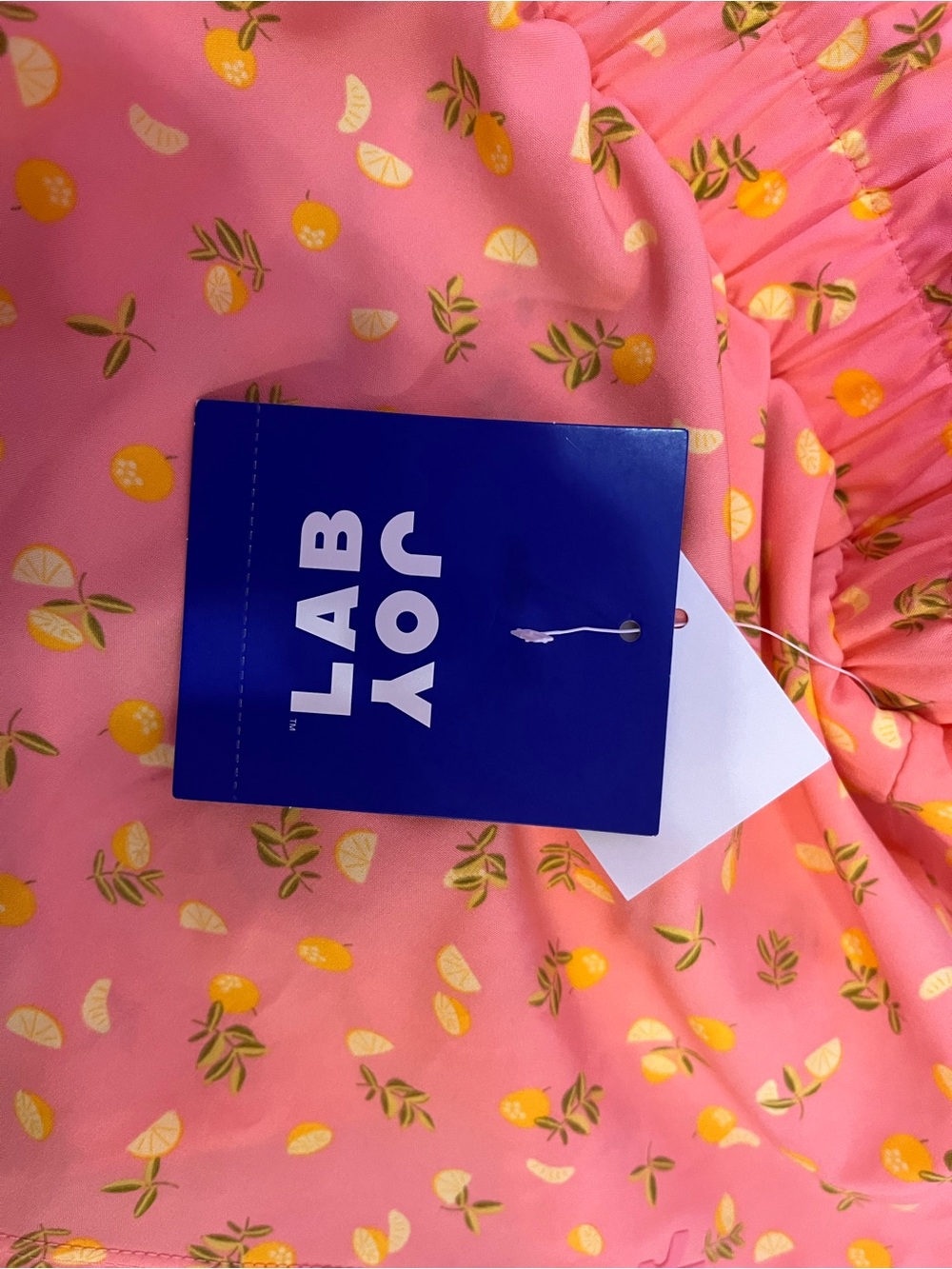 JoyLab Coral Pink Athletic Shorts with Yellow Lemon Print - Picture 4 of 7